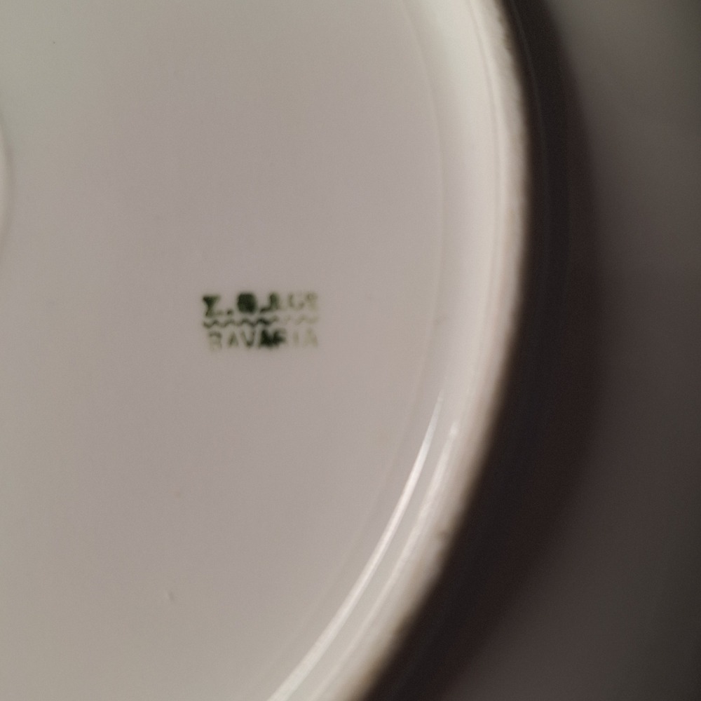 Vintage Royal Munich Bavaria Porcelain Plate Hand Painted Pink Roses Gold Rim - Picture 8 of 8